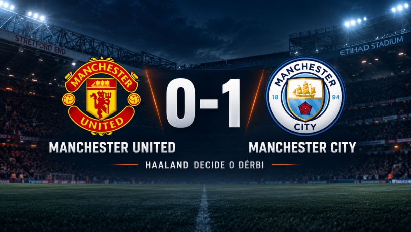 Resultado Manchester United 0–1 Manchester City, com Haaland a decidir o dérbi
